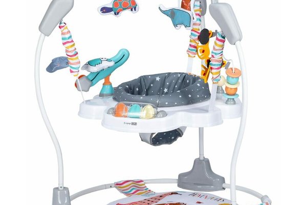 FreeON Jump&Play - Centru de Activitati Interactiv pentru Copii, Scaun Rotativ 360°, Reglabil pe Inaltime, Cu Melodii, Lumini si Jucarii, Siguranta EN 14036:2003, Multicolor