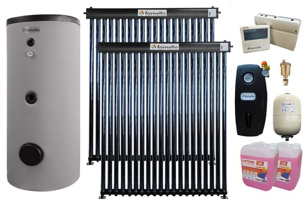 Sistem Solar Presurizat Fornello cu 40 Tuburi Heat Pipe si Boiler de 300 Litri