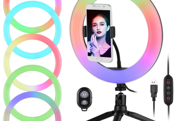 Lampa Ring Light Circulara Led RGB 18"