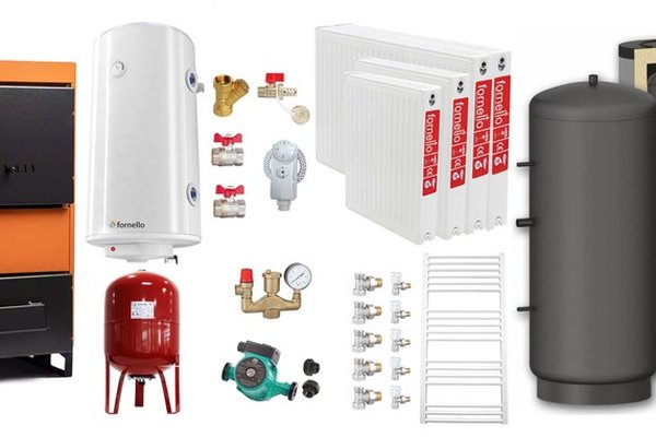 Pachet Incalzire Fiama W 25 kW cu Puffer 800 litri, Radiatoare Otel si Boiler Termoelectric