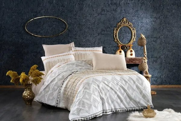 Lenjerie de pat bumbac satinat 2 persoane,homs,serie D 270,00036