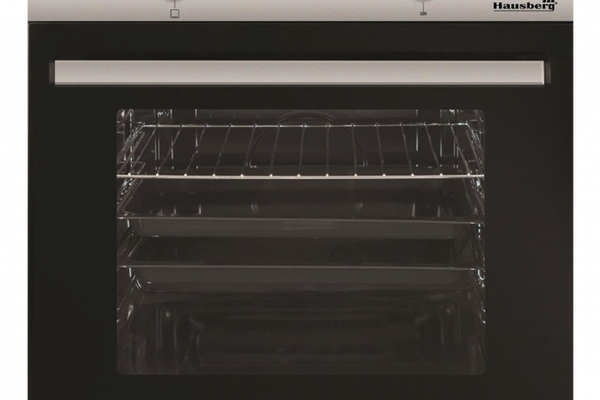 Cuptor incorporabil Hausberg HB-8051IN, electric, putere 2000 W, 76 l, 4 functii, Clasa A, negru inox