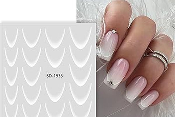 Sticker Decor Unghii French Color White - Everin