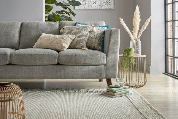 Covor Bobble Wool Border Negru 200X290 cm, Flair Rugs