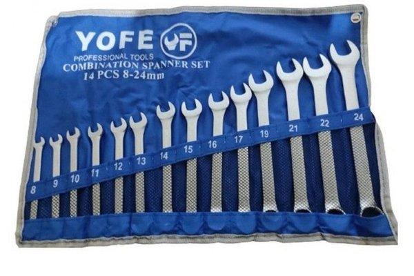 Set chei combinate fixe si inelare Yofe 14 piese  8 - 24 mm