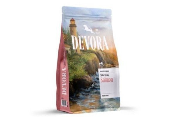 Devora Dog Adult All Sizes Grain Free Monoprotein cu Somon, 1.5 kg - Hrana Uscata pentru Caini