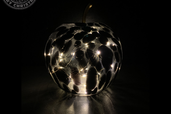 Mar decorativ negru cu led 16x17 cm