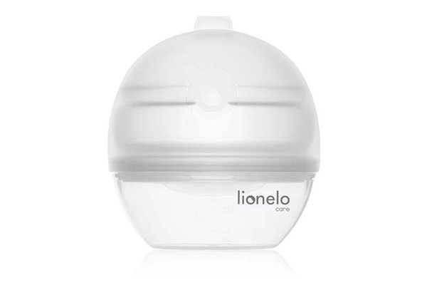 Lionelo Milky 2 in 1 - Pompa de san si colector de lapte, 60 ml, Forma anatomica, Fara BPA, Portabila, Alb