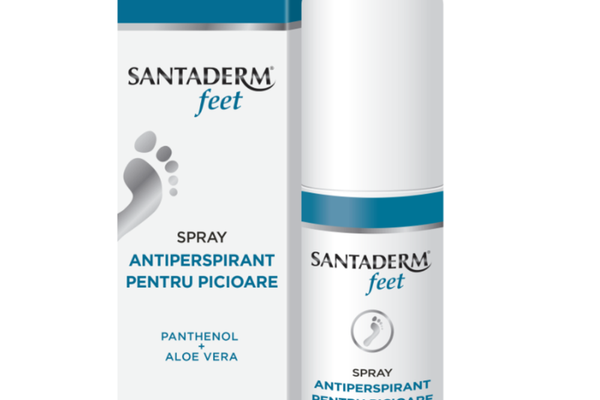 Spray antiperspirant pentru picioare Santaderm Feet, 100 ml