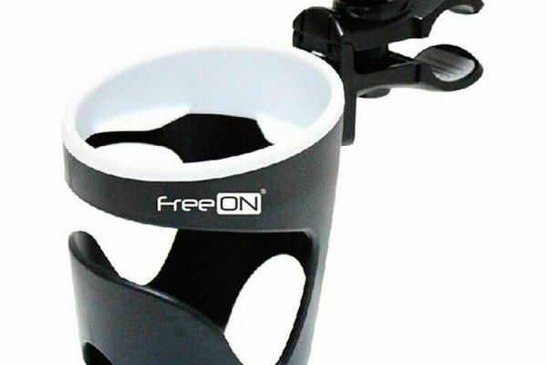 Suport pentru carucior, FreeON, Universal, Pentru biberon/pahar, Negru