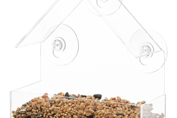 Hranitor Exterior pentru Pasari Atasabil pe Geam 15x15x6 cm 55610
