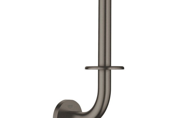 Suport hartie igienica Grohe Essentials, montare pe perete, fixare ascunse, brushed hard graphite - 40385AL1