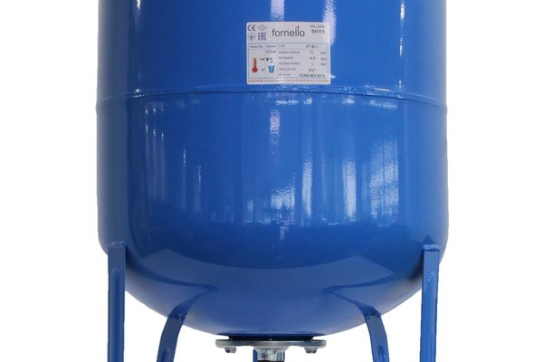 Vas expansiune pentru hidrofor Fornello 80 litri, vertical, cu picioare, culoare albastru, presiune maxima 10 bar, membrana EPDM