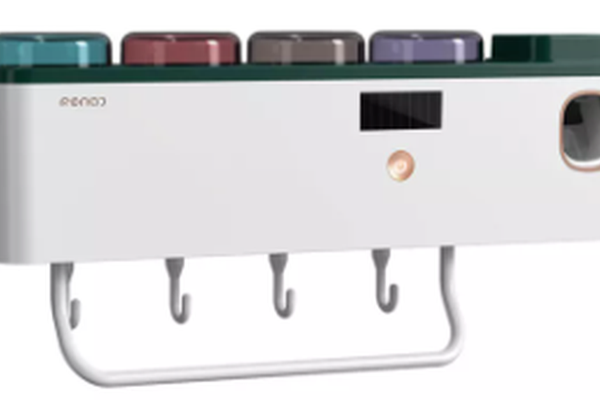Sterilizator UV cu suport pentru periuță de dinți/Dozator de pastă