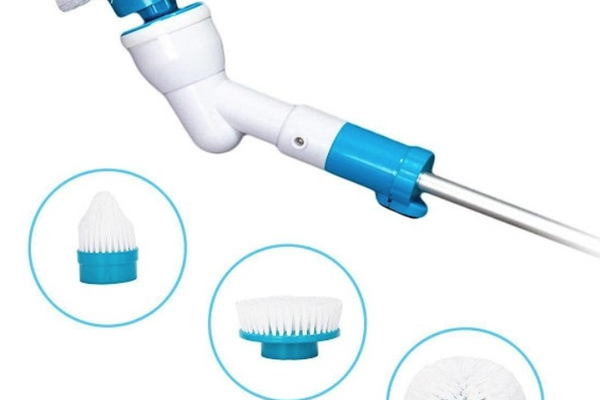 Perie Electrica Rotativa Tip Mop Pentru Curatat Hurricane Spin Scrubber Cu Trei Capete