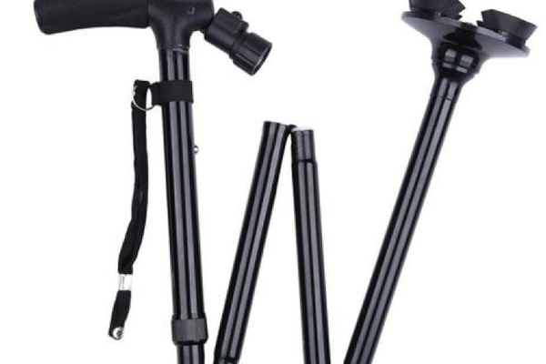 Baston de sprijin Trusty Cane cu inaltime reglabila pliabil cu lanterna