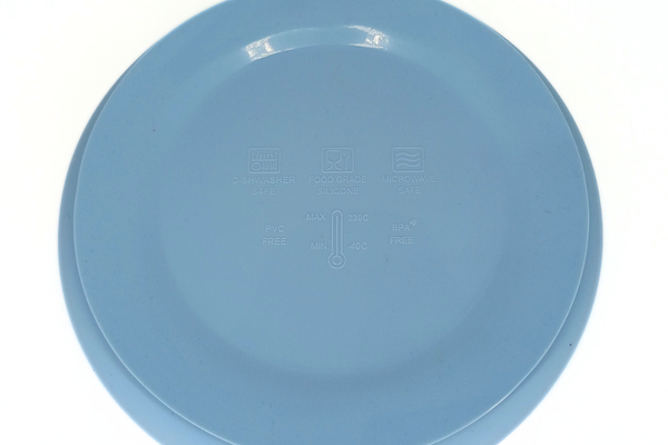 Farfurie rotunda din silicon compartimentata Coccorito Blue