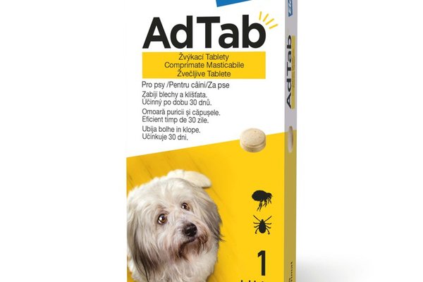 ADTAB, deparazitare externă câini, comprimate masticabile ADTAB, deparazitare externă câini, XS-S(2.5 - 5.5kg), comprimate masticabile, 112.5mg x 1buc