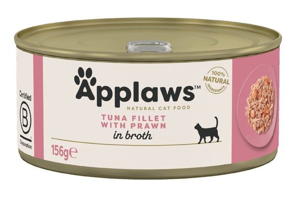 Applaws Tuna Fillet with Prawn, conserva, 156 g