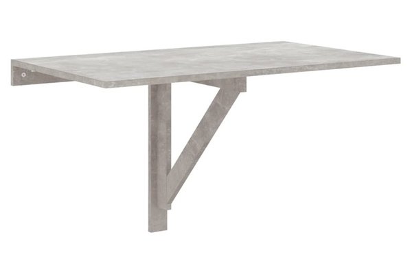 Masa de perete plianta gri beton 100x60x56 cm din lemn compozit