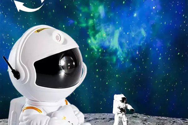 Proiector de stele astronaut, USB, design unic, alb