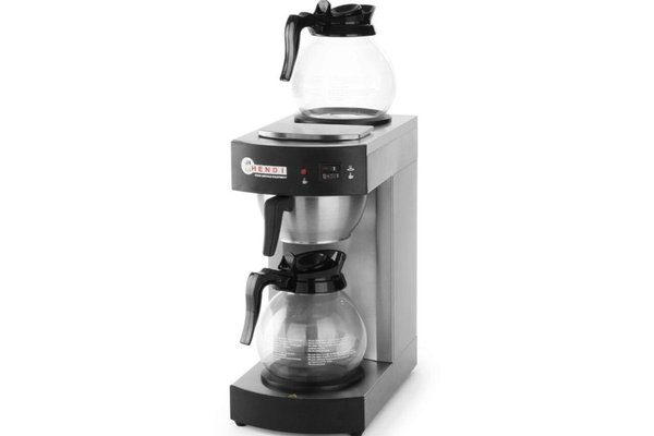 Cafetiera Profesionala, Hendi, cana 1.8 lt, 2100W, 2 Plite mentinere la cald, carcasa si suport filtru din Inox