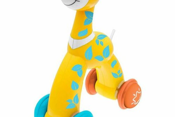 Jucarie Push and Go Chicco - Girafa Colorata cu Sunete pentru Copii