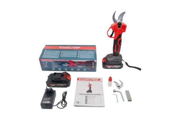 Foarfeca de gradina cu acumulator START PRO, 20V,2Ah, latime taiere 25mm