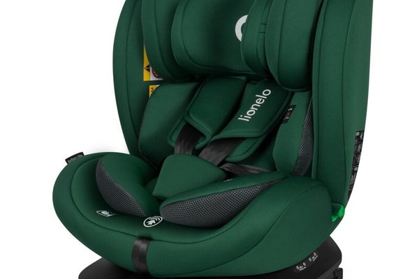 Scaun auto, Lionelo, Bastiaan i-Size, 4 in 1, Protectie laterala, Spatar inclinabil in 4 pozitii, Tetiera reglabila in 7 pozitii, Rotire 360 grade, Top Tether, 0-36 Kg, 40-150 cm, Isofix, Conform ECE R12903, Verde