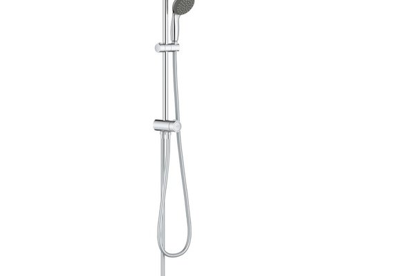 Coloana dus Grohe Vitalio,palarie patrata 25 cm,para de mana,crom,montare pe perete, fara baterie-26698000
