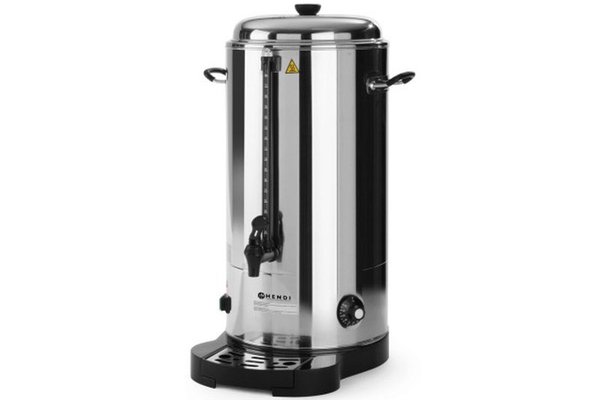 Boiler Hendi bauturi calde cu pereti dubli 9 litri, 2400 W, termostat, temperatura, ajustabila pana la 100 C, Inox, robinet anti-picurare