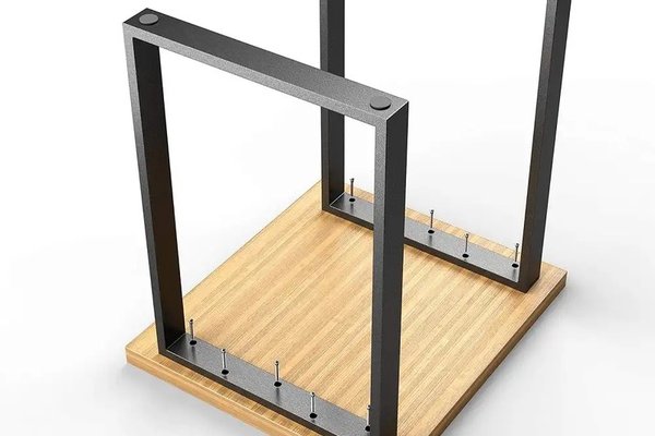 Picioare metalice pentru masa, 72 cm, Negru - Ideal pentru bucatarie, living, birou si Horeca