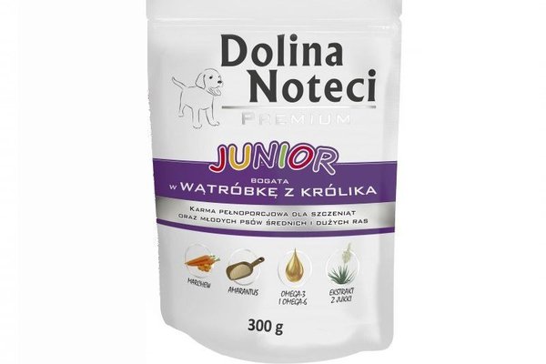 Dolina Noteci Plic Junior, Ficat de iepure, 300 g