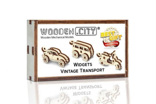 Set puzzle mecanic 3D - Transport Vintage (3 buc)