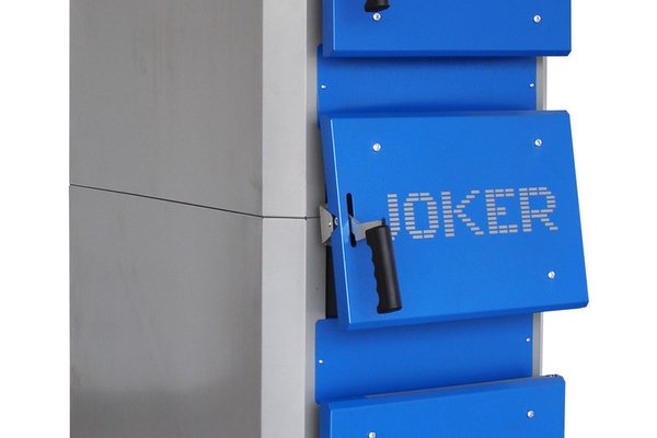 Cazan (centrala) pe combustibil solid, (lemn, carbune), Fornello JOKER 36 kW, cu Ventilator si Automatizare