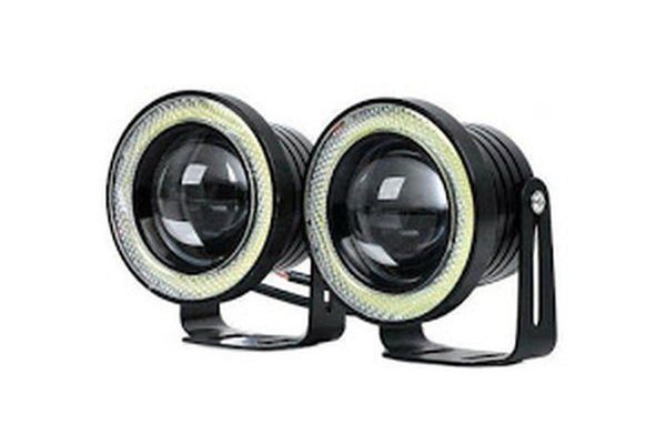 Set 2 Proiectoare Auto LED Angel Eyes - Lumina Alba
