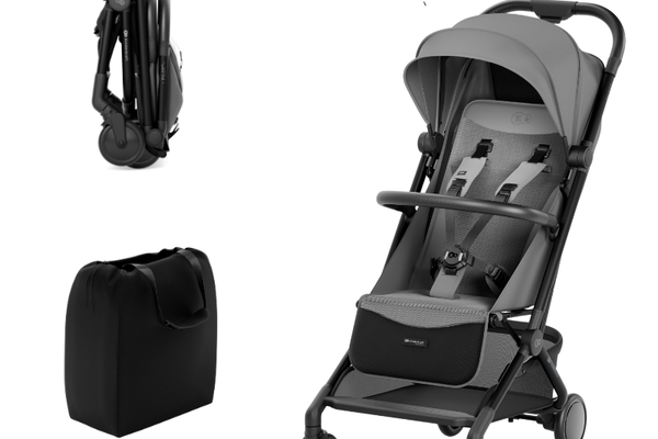 Carucior sport KinderKraft Pilot 2 cu pliere compacta Platinum Gray