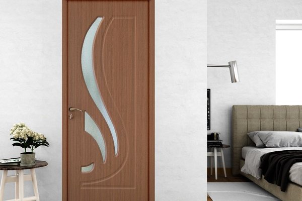 Usa interior MDF OP 154 reversibila cu toc si geam stejar gri 60 x 200 cm