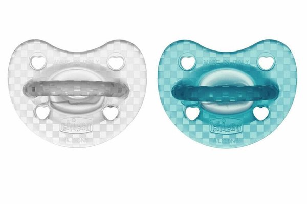 Set 2 suzete ortodontice Chicco Physioforma Luxe pentru bebelusi, 16-36 luni, Silicon moale, Fara BPA, Gri