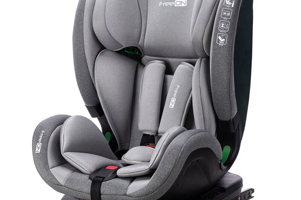 Scaun auto FreeON Trex pentru copii I-Size 76-150 cm, cu Isofix si Top Tether, reglabil, conform ECE R129, Grey