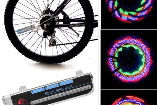 Lumini Spite Bicicletă cu 32 LED-uri Multicolore și 30 Moduri de Iluminare