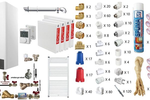 Pachet de incalzire pentru apartament cu 3 camere - Centrala Ariston CLAS ONE+ WI-FI 24 kW