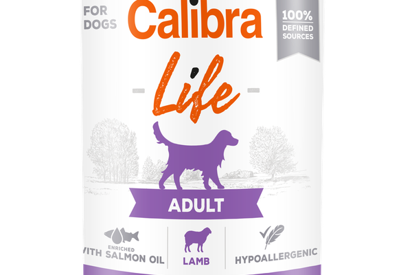 Calibra Dog Life Adult Lamb 400 g, conserva