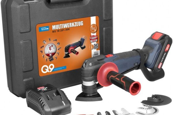 Masina de slefuit multifunctionala cu acumulator si accesorii Gude 58516, 18 V, 2.0 Ah, 20000 rpm