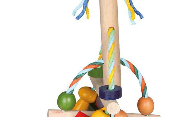 Jucarie din Lemn pentru Pasari Multicolor 31 cm - Model 58963