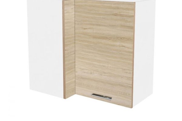 Corp colt suspendat YANA, 1 usa, corp alb, fronturi sonoma, 70x40x60 cm