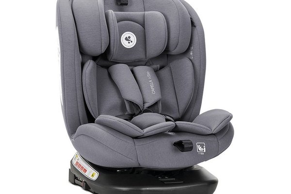 Scaun auto i-Size Capella Grey, Isofix, rotire 360 grade, 40-150 cm, de la 0 luni la 12 ani