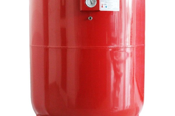Vas expansiune termic Fornello 300 litri, vertical, cu picioare si manometru, culoare rosu, presiune maxima 10 bar, membrana EPDM