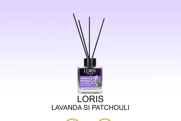 Odorizant de camera Loris cu Lavanda si Patchouli, 100 ml