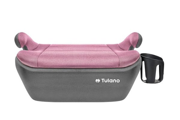 Inaltator auto copii I-Size cu isofix Tulano Avignon Cabby 30 PinkGrey 125-150 cm,suport pahar inclus,husa din material ultra soft,omologat R129